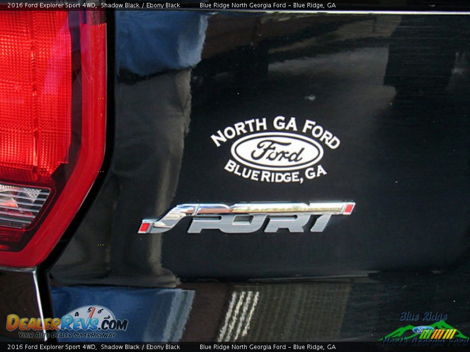 2016 Ford Explorer Sport 4WD Shadow Black / Ebony Black Photo #36