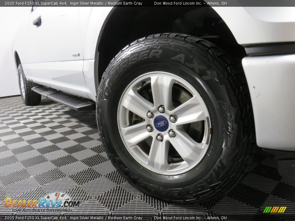 2015 Ford F150 XL SuperCab 4x4 Ingot Silver Metallic / Medium Earth Gray Photo #2