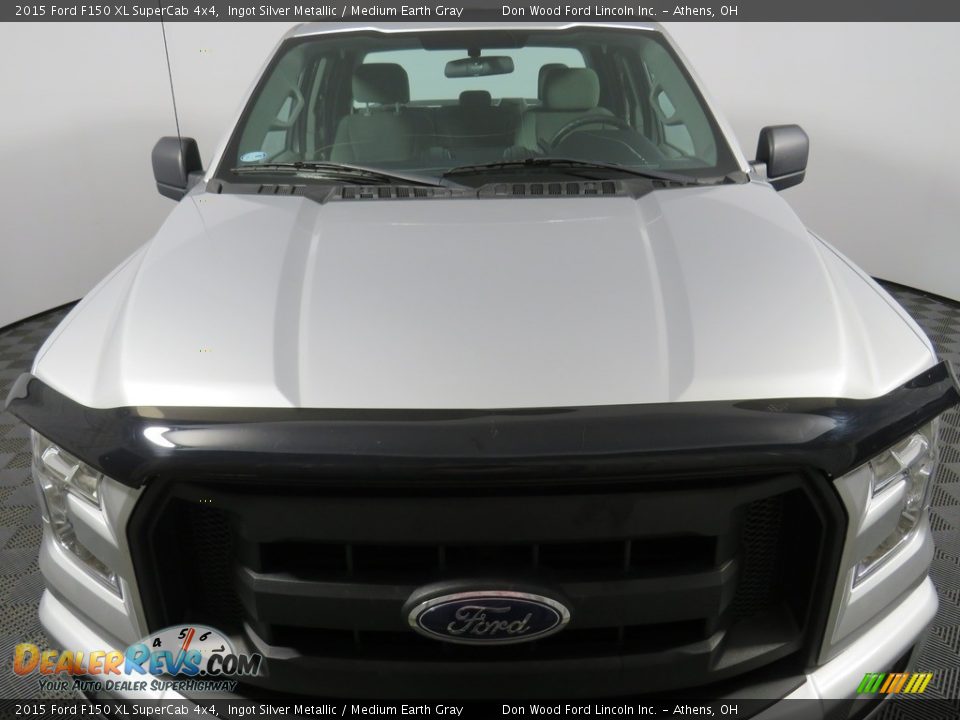 2015 Ford F150 XL SuperCab 4x4 Ingot Silver Metallic / Medium Earth Gray Photo #4