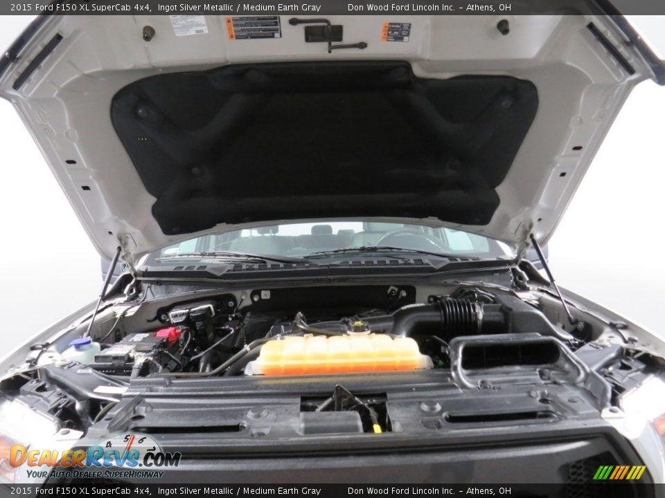 2015 Ford F150 XL SuperCab 4x4 Ingot Silver Metallic / Medium Earth Gray Photo #5