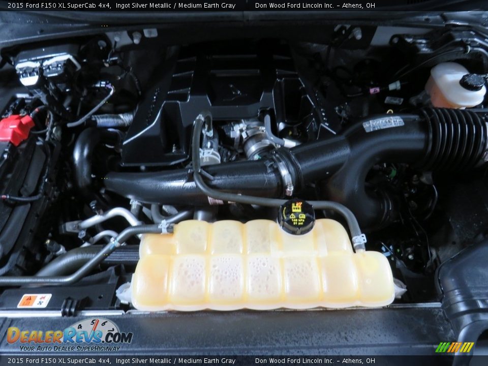 2015 Ford F150 XL SuperCab 4x4 Ingot Silver Metallic / Medium Earth Gray Photo #6