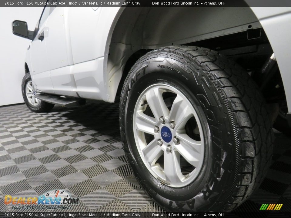 2015 Ford F150 XL SuperCab 4x4 Ingot Silver Metallic / Medium Earth Gray Photo #10