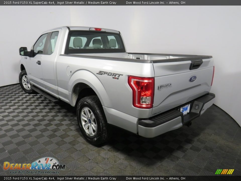 2015 Ford F150 XL SuperCab 4x4 Ingot Silver Metallic / Medium Earth Gray Photo #11