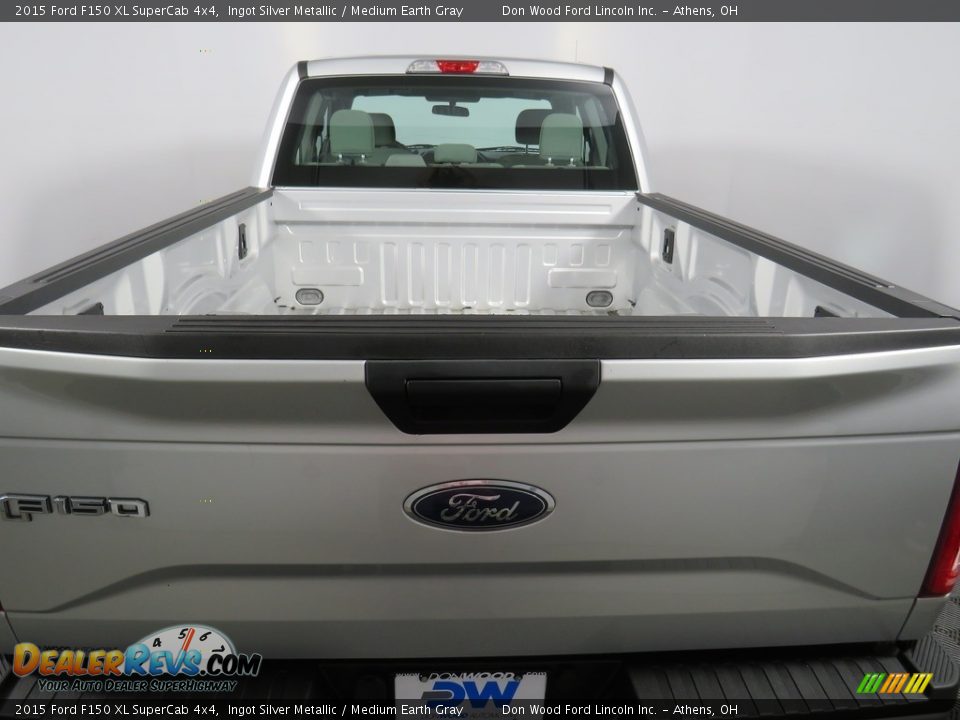 2015 Ford F150 XL SuperCab 4x4 Ingot Silver Metallic / Medium Earth Gray Photo #12