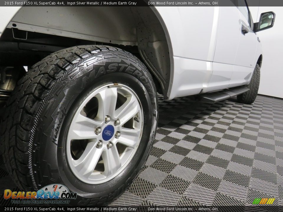 2015 Ford F150 XL SuperCab 4x4 Ingot Silver Metallic / Medium Earth Gray Photo #15