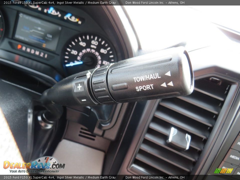 2015 Ford F150 XL SuperCab 4x4 Ingot Silver Metallic / Medium Earth Gray Photo #23