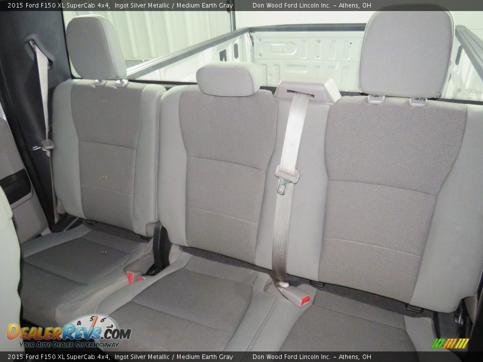 2015 Ford F150 XL SuperCab 4x4 Ingot Silver Metallic / Medium Earth Gray Photo #29