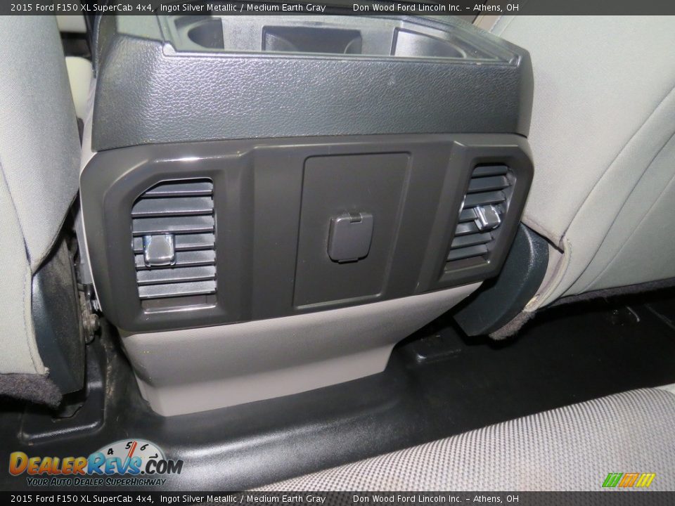 2015 Ford F150 XL SuperCab 4x4 Ingot Silver Metallic / Medium Earth Gray Photo #32