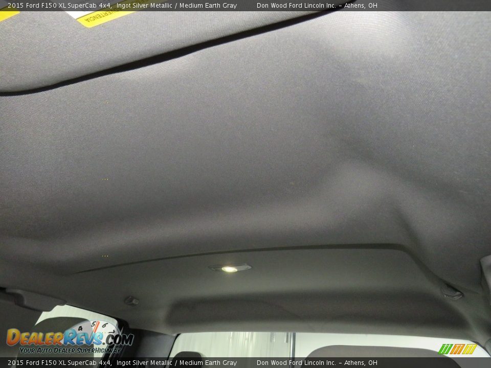 2015 Ford F150 XL SuperCab 4x4 Ingot Silver Metallic / Medium Earth Gray Photo #36