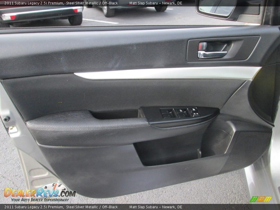 2011 Subaru Legacy 2.5i Premium Steel Silver Metallic / Off-Black Photo #14