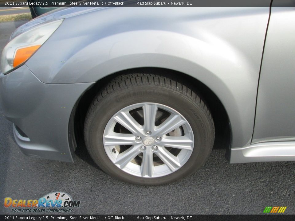 2011 Subaru Legacy 2.5i Premium Steel Silver Metallic / Off-Black Photo #22