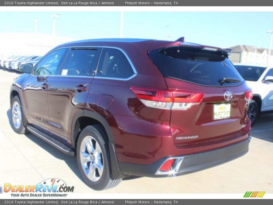2019 Toyota Highlander Limited Ooh La La Rouge Mica / Almond Photo #6