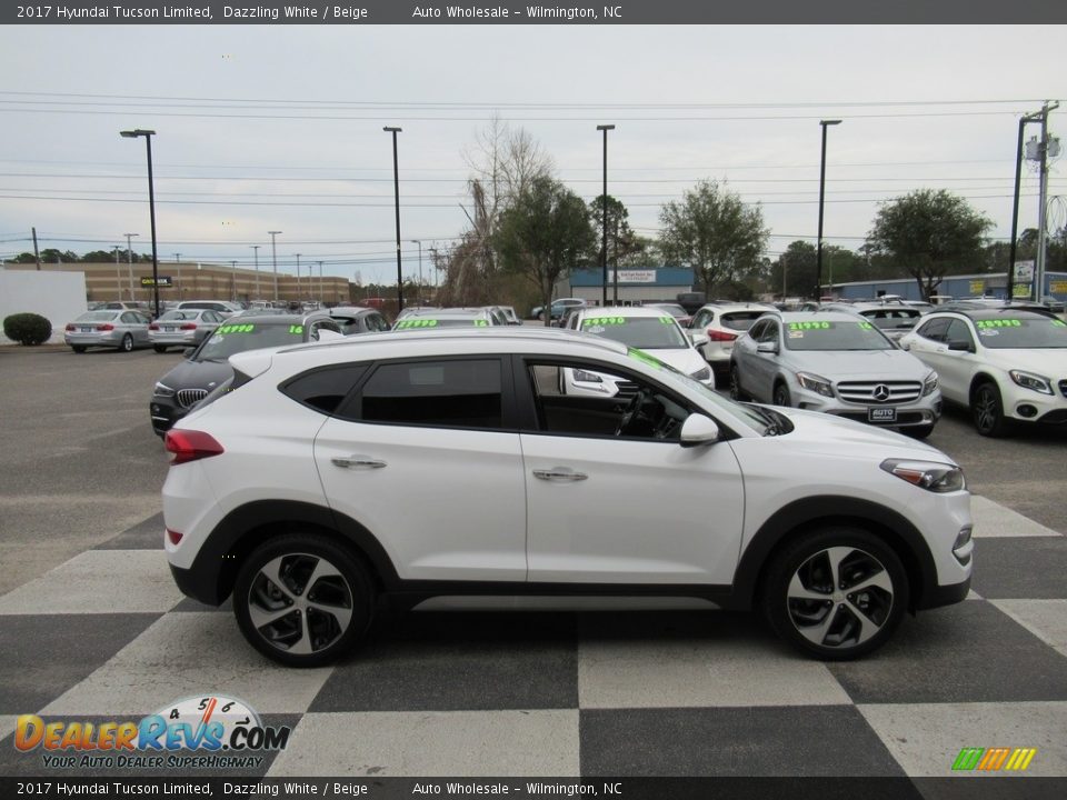 2017 Hyundai Tucson Limited Dazzling White / Beige Photo #3