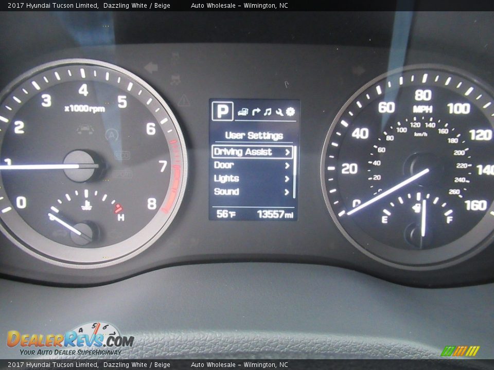 2017 Hyundai Tucson Limited Dazzling White / Beige Photo #15