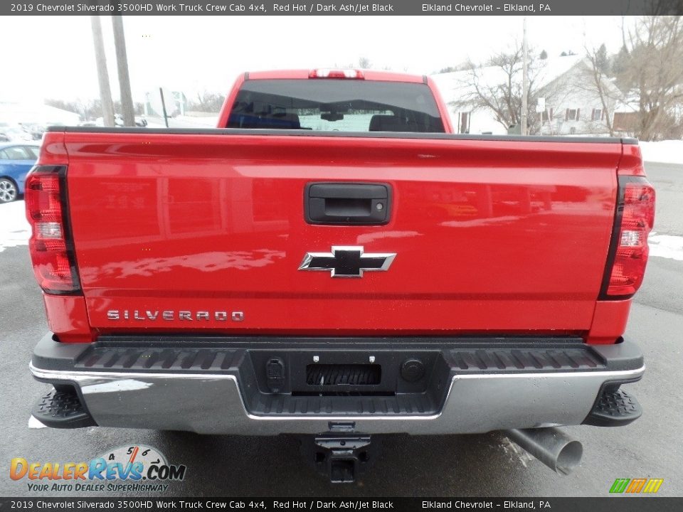 2019 Chevrolet Silverado 3500HD Work Truck Crew Cab 4x4 Red Hot / Dark Ash/Jet Black Photo #7