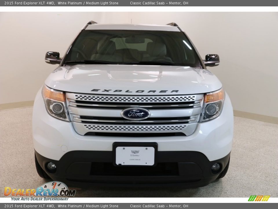 2015 Ford Explorer XLT 4WD White Platinum / Medium Light Stone Photo #2