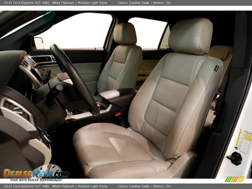 2015 Ford Explorer XLT 4WD White Platinum / Medium Light Stone Photo #6