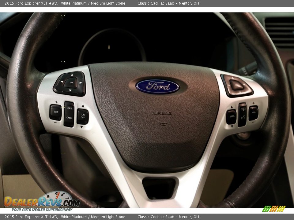 2015 Ford Explorer XLT 4WD White Platinum / Medium Light Stone Photo #7