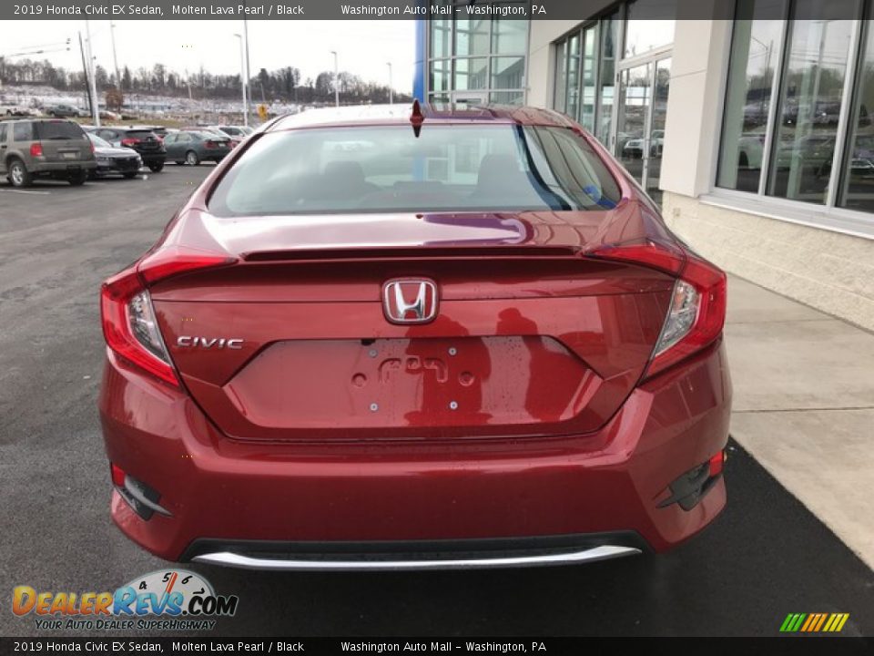 2019 Honda Civic EX Sedan Molten Lava Pearl / Black Photo #7