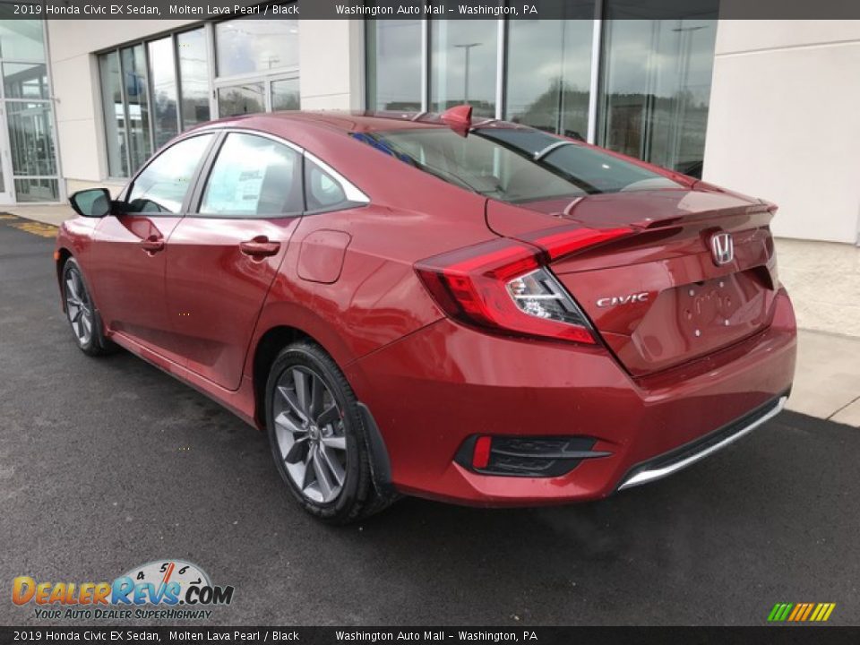 2019 Honda Civic EX Sedan Molten Lava Pearl / Black Photo #8