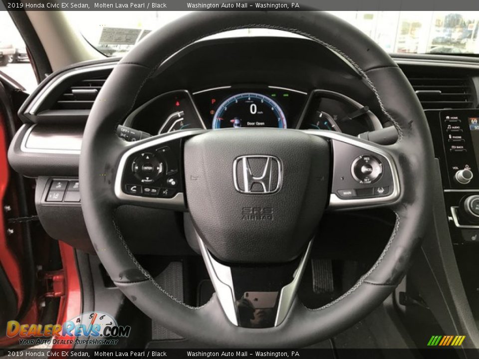 2019 Honda Civic EX Sedan Molten Lava Pearl / Black Photo #17
