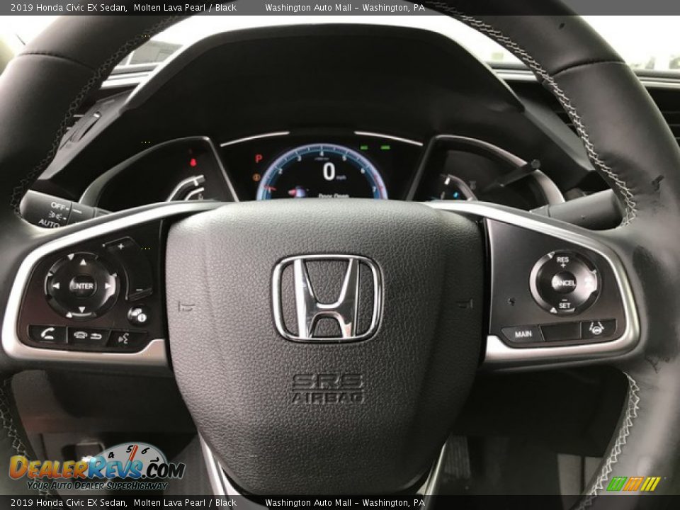 2019 Honda Civic EX Sedan Molten Lava Pearl / Black Photo #18