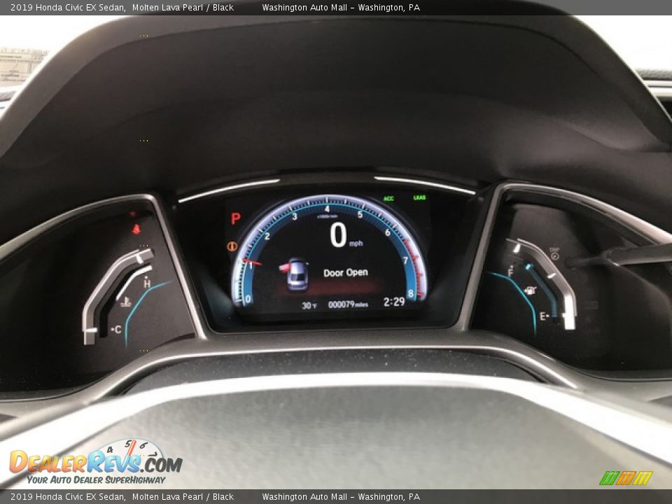 2019 Honda Civic EX Sedan Molten Lava Pearl / Black Photo #19