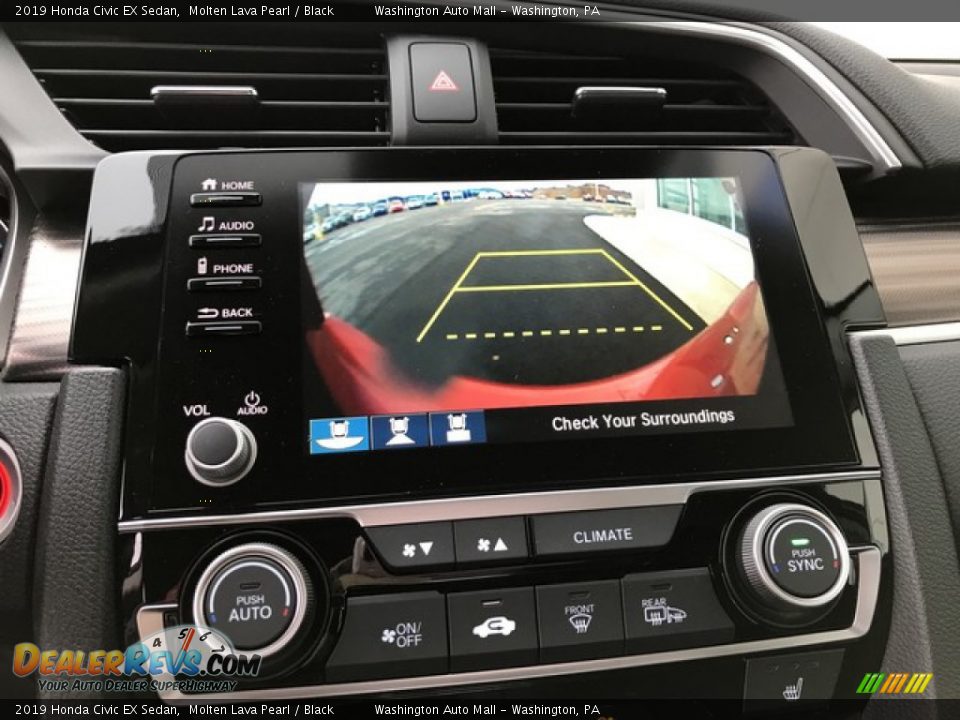2019 Honda Civic EX Sedan Molten Lava Pearl / Black Photo #23