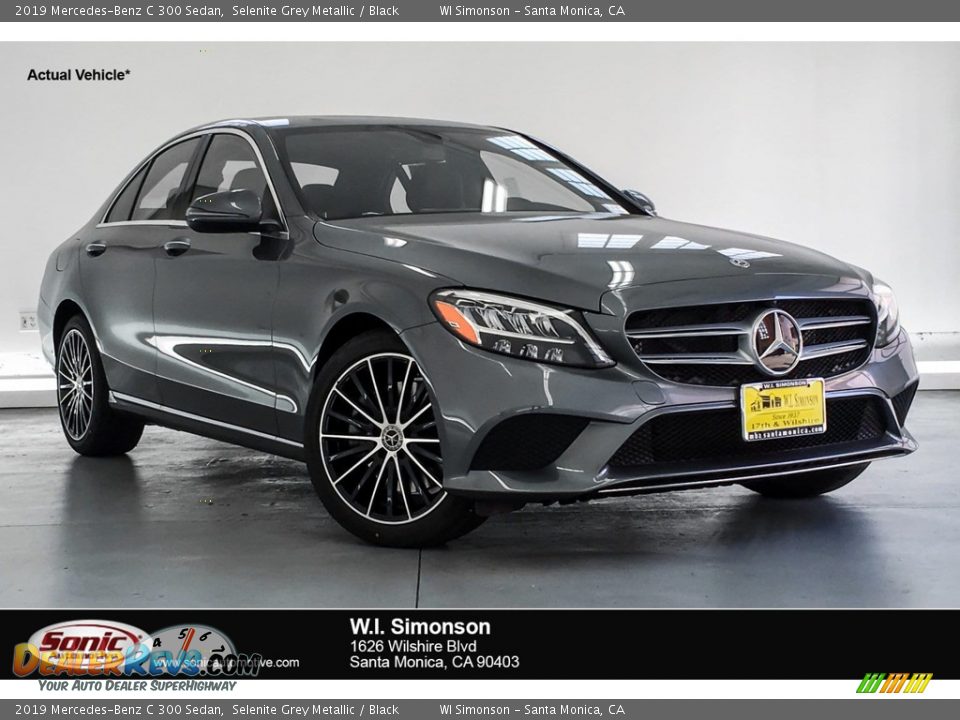 2019 Mercedes-Benz C 300 Sedan Selenite Grey Metallic / Black Photo #1