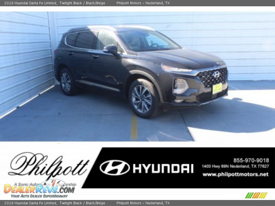 2019 Hyundai Santa Fe Limited Twilight Black / Black/Beige Photo #1