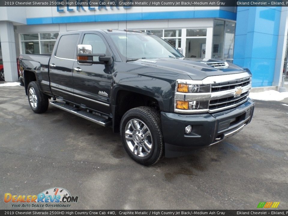 2019 Chevrolet Silverado 2500HD High Country Crew Cab 4WD Graphite Metallic / High Country Jet Black/­Medium Ash Gray Photo #2