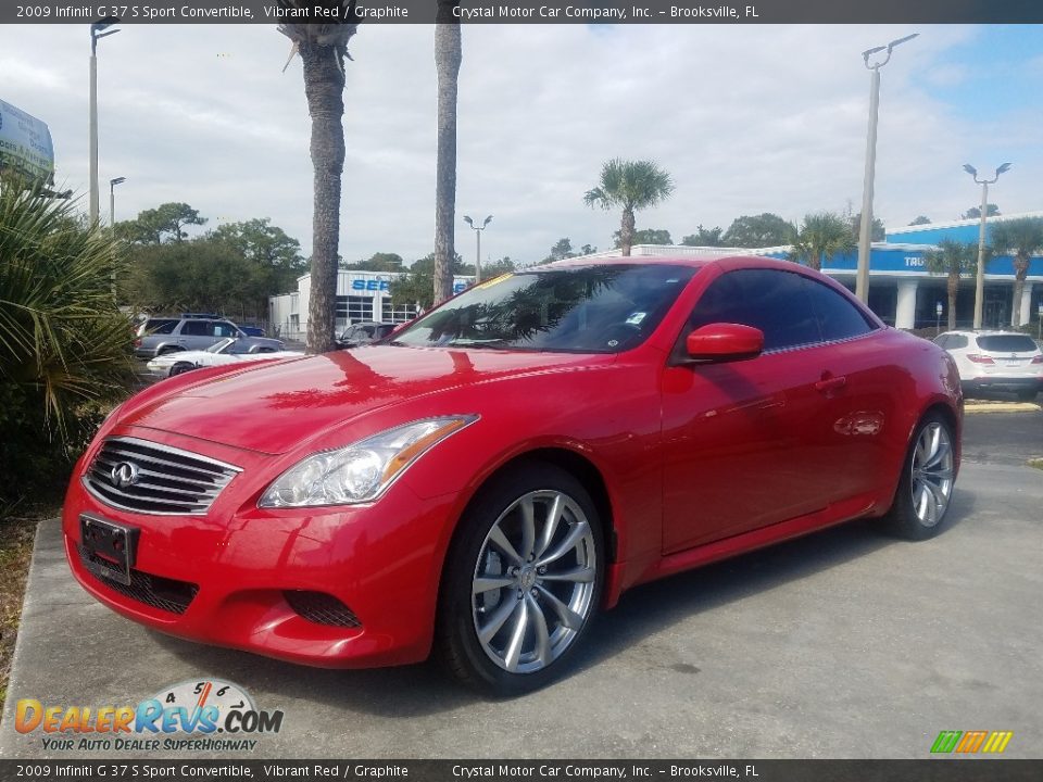 2009 Infiniti G 37 S Sport Convertible Vibrant Red / Graphite Photo #1