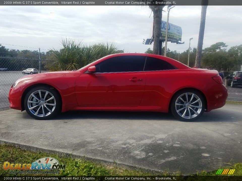 2009 Infiniti G 37 S Sport Convertible Vibrant Red / Graphite Photo #2