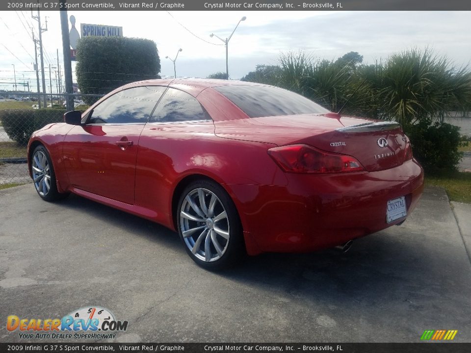 2009 Infiniti G 37 S Sport Convertible Vibrant Red / Graphite Photo #3