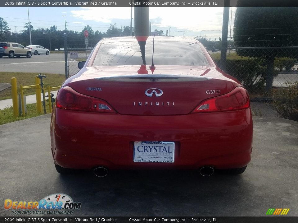 2009 Infiniti G 37 S Sport Convertible Vibrant Red / Graphite Photo #4