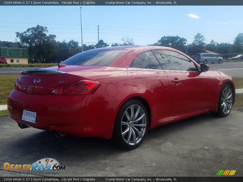 2009 Infiniti G 37 S Sport Convertible Vibrant Red / Graphite Photo #5