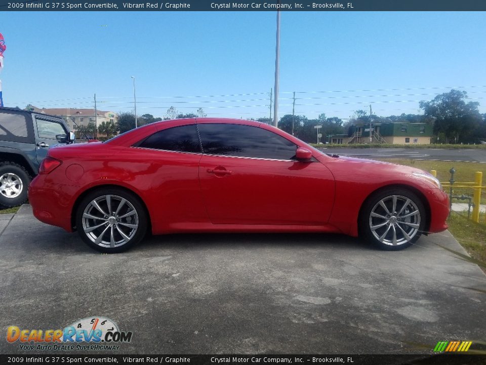 2009 Infiniti G 37 S Sport Convertible Vibrant Red / Graphite Photo #6
