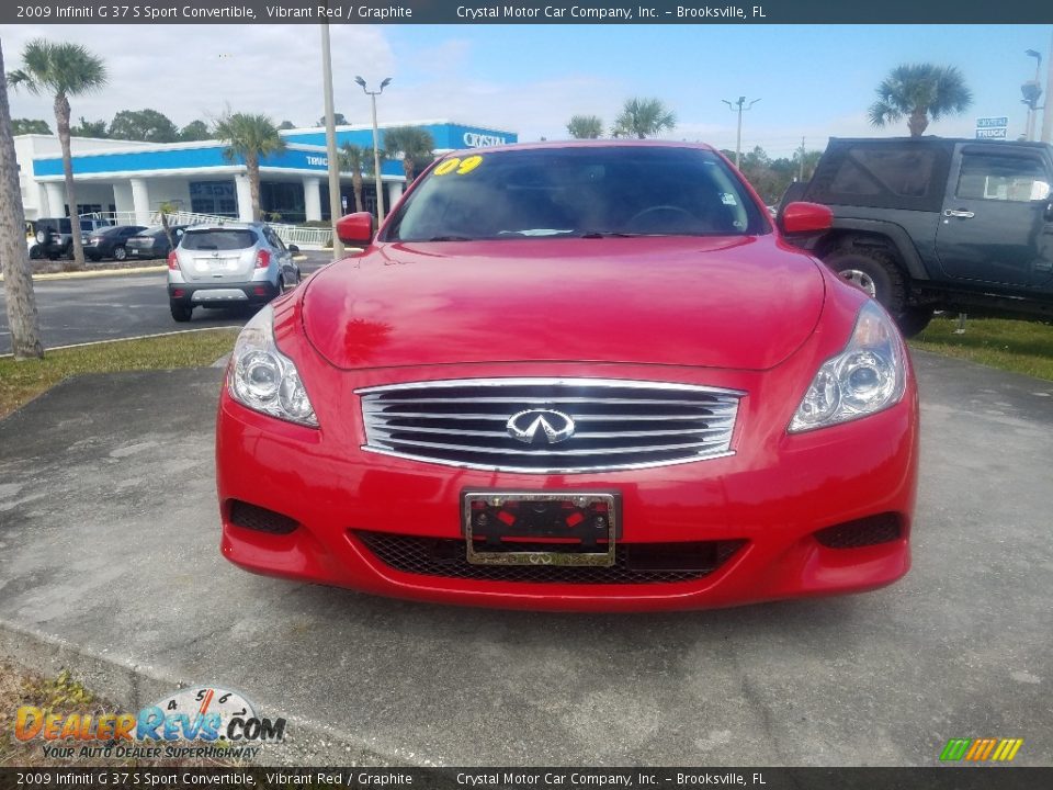 2009 Infiniti G 37 S Sport Convertible Vibrant Red / Graphite Photo #8