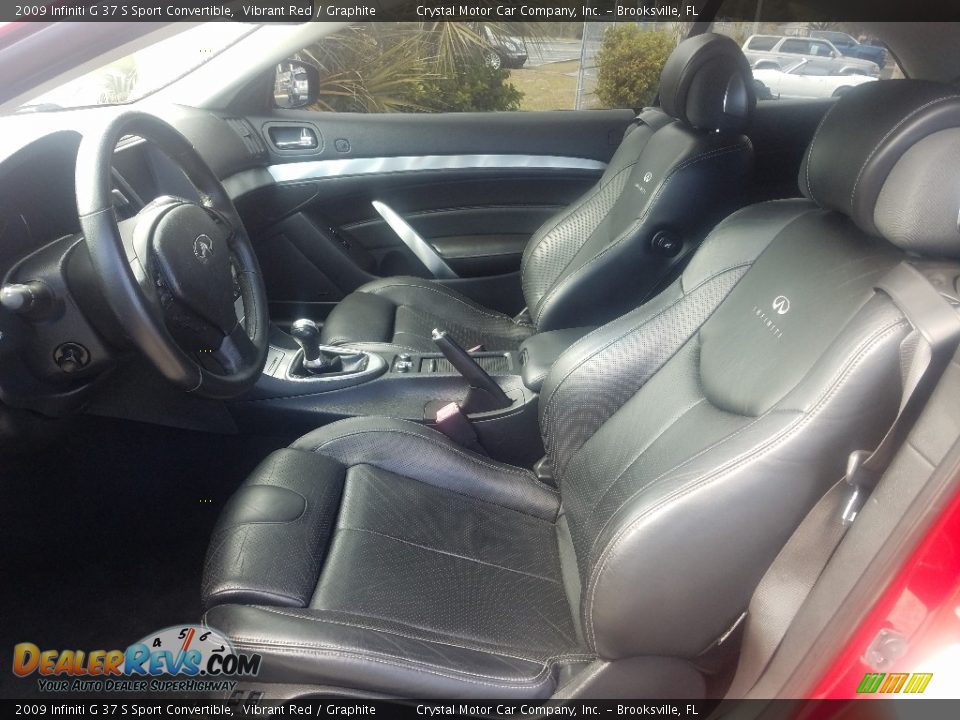 2009 Infiniti G 37 S Sport Convertible Vibrant Red / Graphite Photo #9