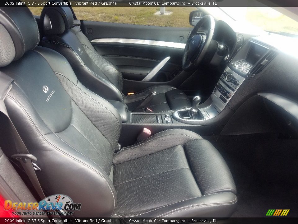 2009 Infiniti G 37 S Sport Convertible Vibrant Red / Graphite Photo #12