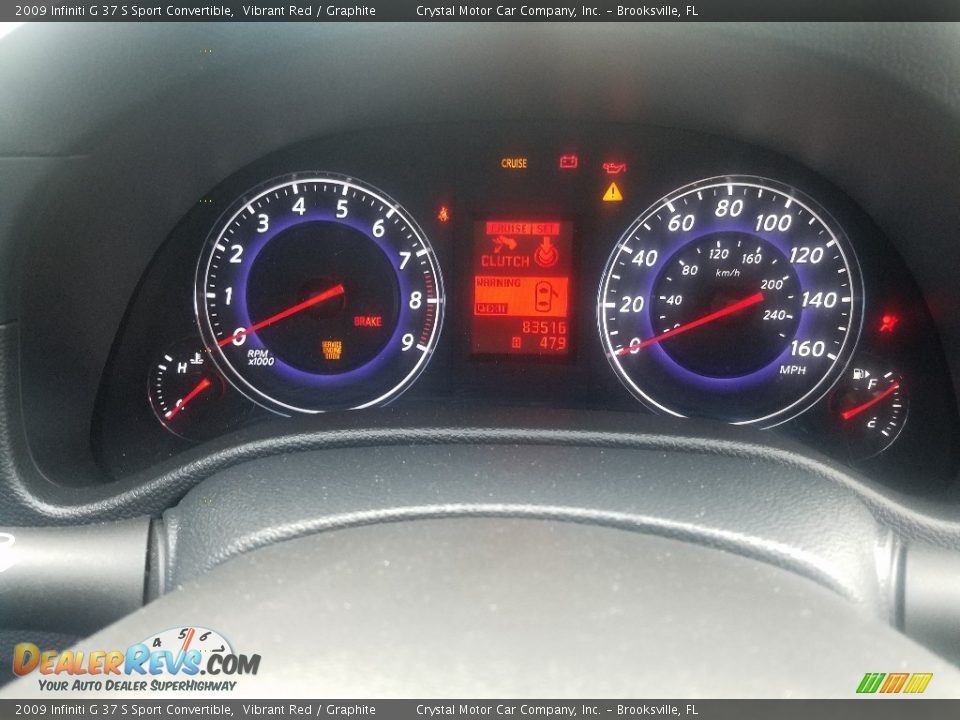 2009 Infiniti G 37 S Sport Convertible Vibrant Red / Graphite Photo #14