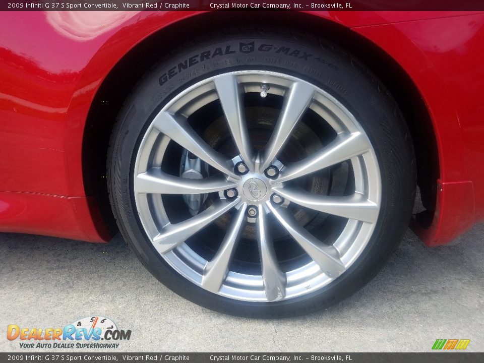 2009 Infiniti G 37 S Sport Convertible Vibrant Red / Graphite Photo #20