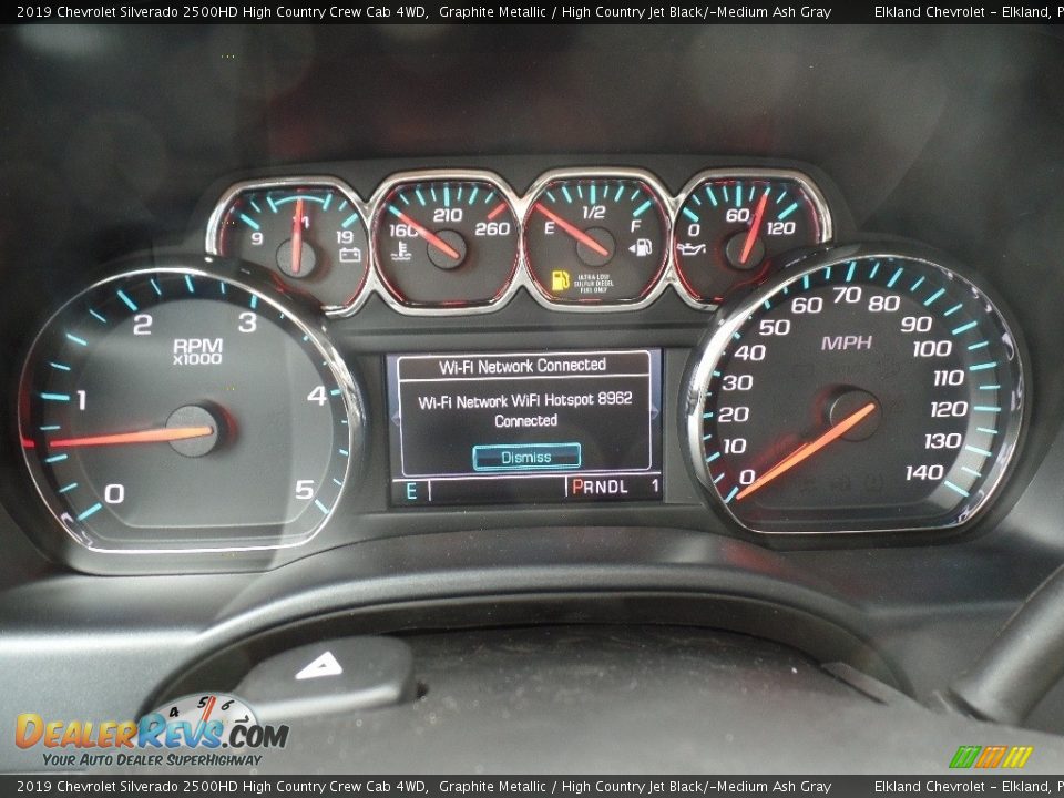 2019 Chevrolet Silverado 2500HD High Country Crew Cab 4WD Graphite Metallic / High Country Jet Black/­Medium Ash Gray Photo #36