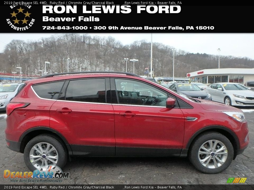 2019 Ford Escape SEL 4WD Ruby Red / Chromite Gray/Charcoal Black Photo #1