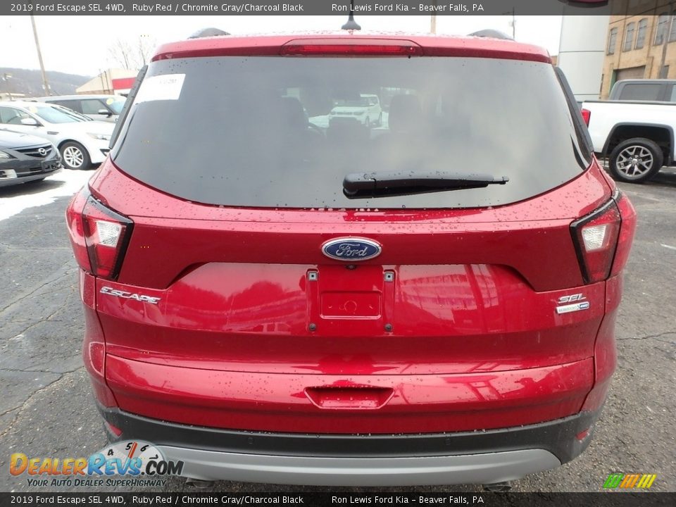2019 Ford Escape SEL 4WD Ruby Red / Chromite Gray/Charcoal Black Photo #3
