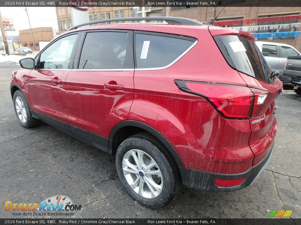 2019 Ford Escape SEL 4WD Ruby Red / Chromite Gray/Charcoal Black Photo #5