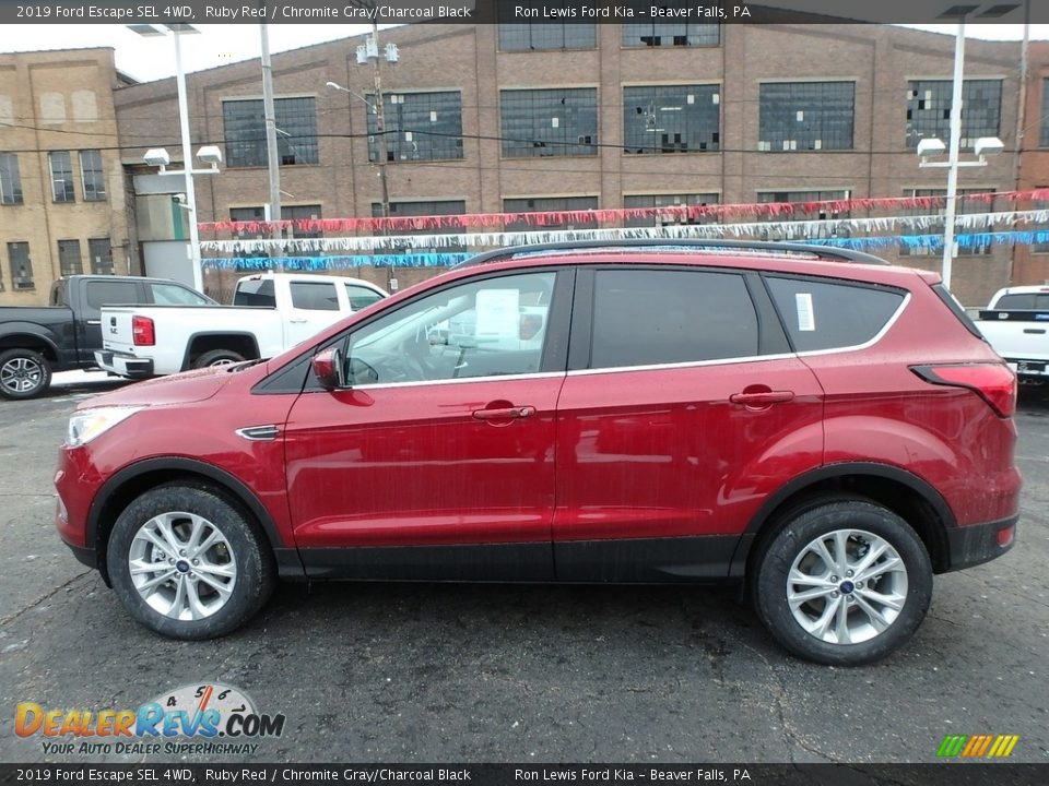 2019 Ford Escape SEL 4WD Ruby Red / Chromite Gray/Charcoal Black Photo #6