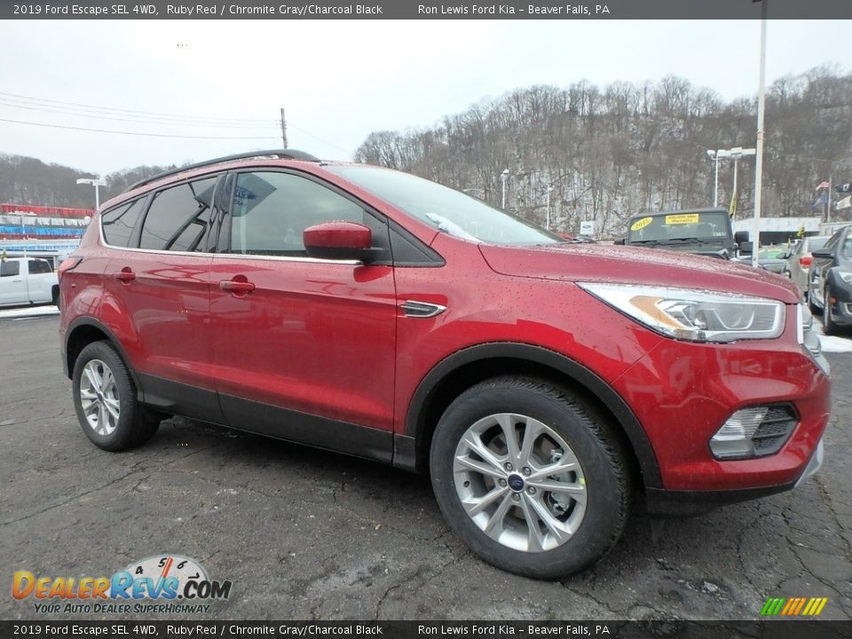 2019 Ford Escape SEL 4WD Ruby Red / Chromite Gray/Charcoal Black Photo #9