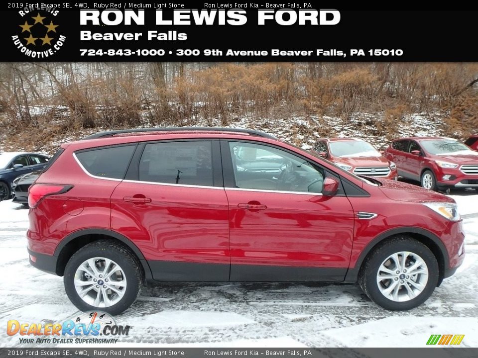 2019 Ford Escape SEL 4WD Ruby Red / Medium Light Stone Photo #1