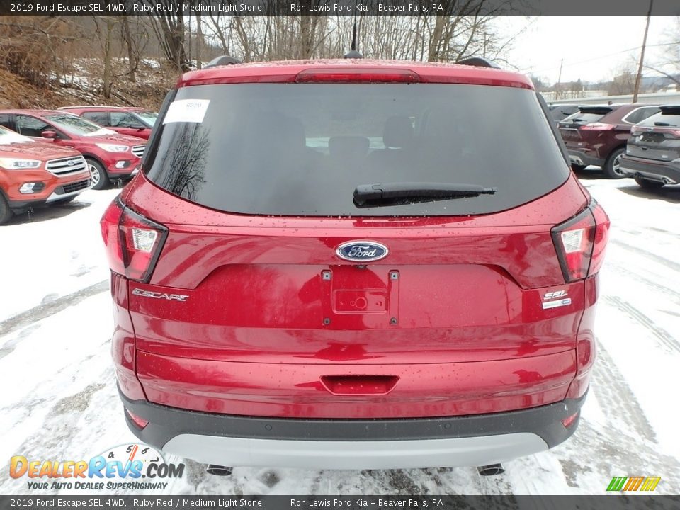 2019 Ford Escape SEL 4WD Ruby Red / Medium Light Stone Photo #3